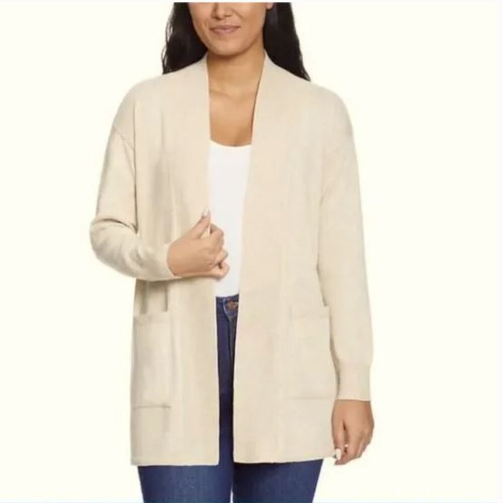 Gloria Vanderbilt Ladies' Open Cardigan - Cream - S NWT